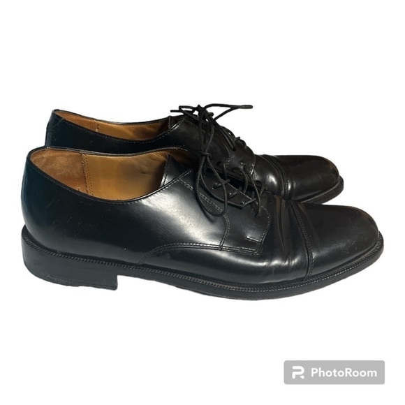 Cole Haan Caldwell Black Leather Oxford Cap Toe Lace Up 08330 Dress Shoes - Picture 1 of 4